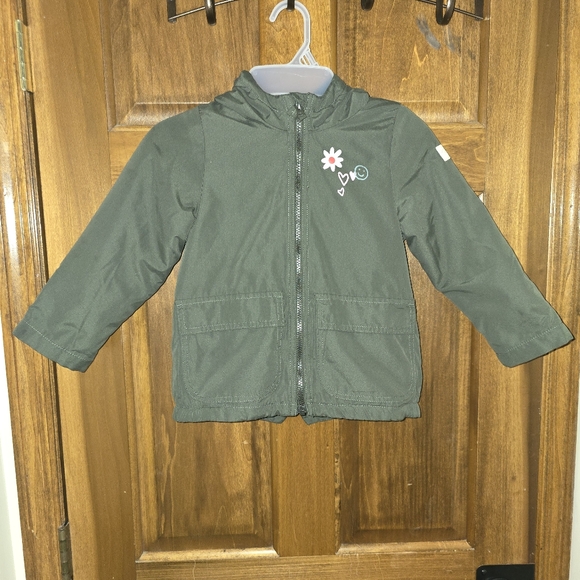 OshKosh: Girl's Midweight, Hooded, Zip-up Jacket w/ Warm Fleece Lining, Size: 5 - Picture 15 of 16
